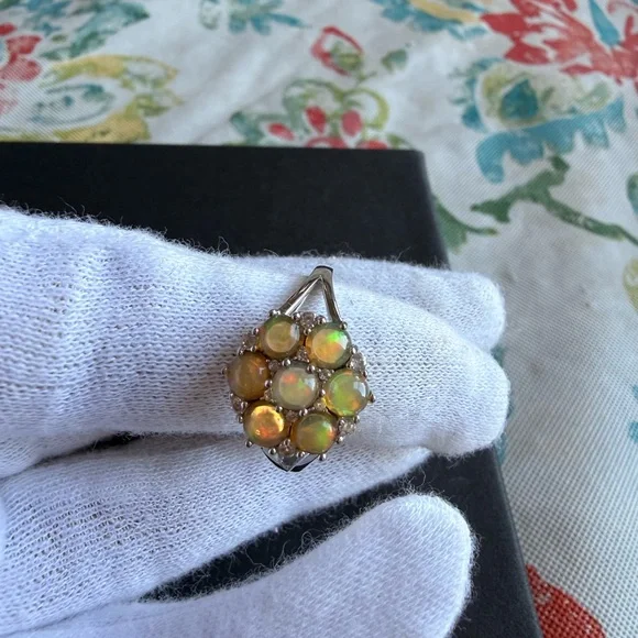 Ethiopian Opal Sterling silver ring